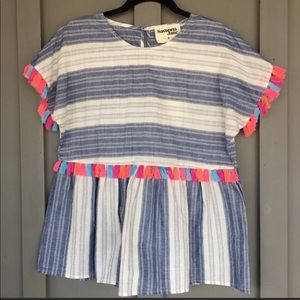 Savanna Jane peplum fringe top